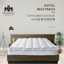 American five-star hotel double-layer 95%goose down down mattress mattress 5CM10CM thickened folding soft customization