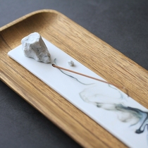 Jingdezhen Zen ink ceramic thread incense insert personality incense seat lying incense burner incense burner Incense table household incense ornaments