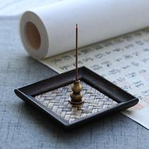 Creative pure copper plate incense holder Incense tray Wire incense socket Wooden incense burner incense burner line incense insert incense seat plate incense holder