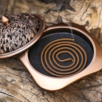  Wood and stone antique copper household incense burner Antique sandalwood plate incense burner Tea ceremony Zen room for Buddha creative aromatherapy stove