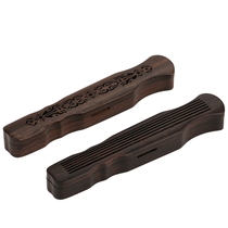 Wood stone Mahogany Guqin incense box Ebony solid wood lying incense burner Sandalwood furnace line incense burner line incense box small set
