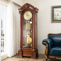 European-style retro mechanical floor clock American decorative villa lucky desktop table clock German eight-tone sitting clock