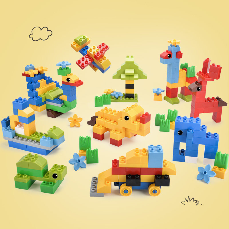 儿童兼容乐高大颗粒积木玩具拼装益智女孩男孩子4宝宝1-2-3-6周岁