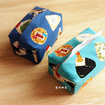 Japanese handmade cotton cloth paper towel bag creative living room household storage car national wind M code