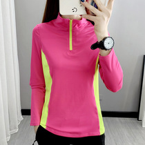 Outdoor quick-drying sports T-shirt womens long sleeves spring and autumn mountaineering running training fitness yoga clothes casual top