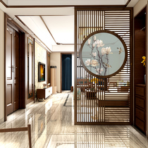 Screen partition living room porch cabinet Chinese new Chinese style partition cabinet modern entry barrier home solid wood seat screen