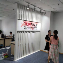 Modern minimalist company office partition white background image wall decoration entry grille entrance screen customization