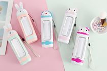 Childrens multi-function flashlight small female cute portable student led strong light household night light charging cartoon