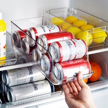 Refrigerator beer beverage storage box kitchen supplies space-saving cans Cola Sprite rack storage box
