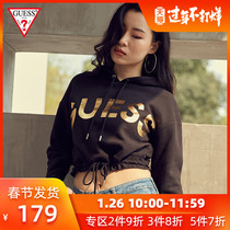 Guess women's solid letter logo short sweater-q95q04r7z80