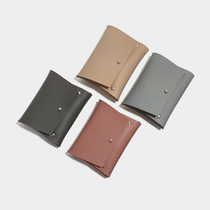 Original simple pure color pu cowhide exquisite mini coin bag envelope coin pocket coin wallet business card holder womens short card bag