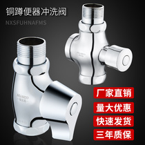 Squatting toilet flush valve hand-screwed quick-opening flush valve door switch toilet toilet toilet hand-press delay valve
