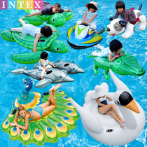 Childrens water inflatable swimming ring Flamingo cartoon water Mount adult Beach play water Photo sea turtle floating row