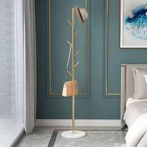 Marble Wrought iron coat rack Floor-to-ceiling simple clothes bedroom household storage storage Simple modern hanging clothes rack