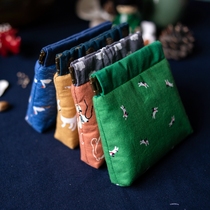 Handmade Cloth Art Japan-ROK Version Zero Wallet Mouth Gold Bag Coin Bag Headphones Containing bag Cute Presents