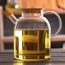 Super large capacity kitchen supplies oil pot Japanese-style leak-proof large oil bottle glass household large edible oil tank Honey tank