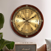 High-end wall clock living room European home clock American light luxury new hanging watch fashion atmospheric quartz clock