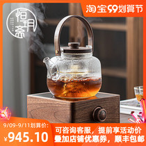 Hengyuezhai walnut automatic electric pottery stove tea maker glass kettle white tea cooking teapot small tea stove