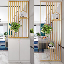 Nordic light luxury iron screen partition living room dining room Net red entrance barrier wash table modern hollow screen