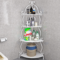 Wrought iron bathroom corner rack shelf Floor-to-ceiling bathroom Bedroom bathroom Kitchen storage storage triangle shelf