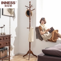 Innis solid wood bedroom floor-to-ceiling coat rack Single pole indoor clothes rack Simple modern household hangers