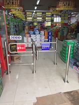 Supermarket one-way entrance revolving door only can not enter the swing gate channel Half-height turnstile manual shopping mall one-way turnstile