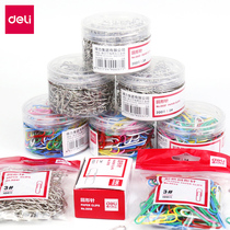 Deli stationery paper clip Color return needle Creative cute bookmark Korean version return needle paper clip Office supplies buckle needle Plastic small pin bookmark triangle paper clip wholesale