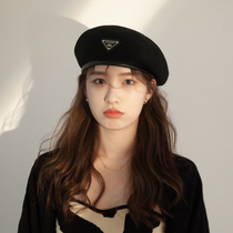 Civen & Kivan Japanese triangle logo woolen beret children English style retro street painters hat