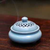 RAJ incense burner Ceramic large antique household sandalwood stove Agarwood line incense tower aromatherapy stove Dedicated to Buddha incense stove