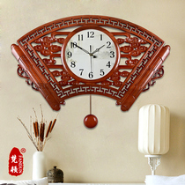Living room wall clock mute wall watch European oak watch household quartz clock Fashion creative clock Chinese style