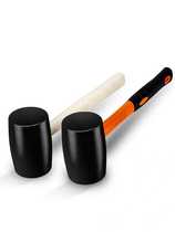 Rubber hammer Leather hammer Small rubber hammer Medium beef tendon hammer Tile soft rubber hammer Large 1000 type solid wood handle