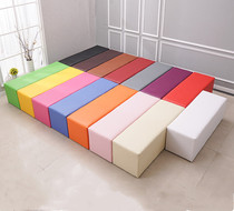 Hot sale kindergarten soft bag sofa stool childrens long chair soft combination bench bench home solid wood shoe stool