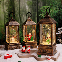 Christmas tree old man rotating music box children Girl birthday gift Music Box dream crystal ball gift
