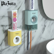  Germany plazotta automatic toothpaste squeezer Suction wall-mounted extruder Household punch-free toothbrush rack