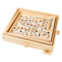 Intelligence maze toy ball ball ball balance concentration training game 5-6 years old toy wooden track game