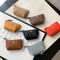 JJIY fisherman Late Xia genuine leather zero money Baotou layer Soft cow leather Mini small purse with key buckle small hand bag to buy food