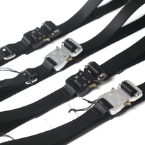 1017 ALYX men and women belt 9SM narrow industrial functional metal roller coaster push buckle ring crown Xi FOG belt