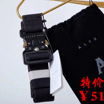 ALYX men and women belt Kanye hip hop high street 1017 tactical function metal buckle canvas Crown Hi FOG belt 9SM