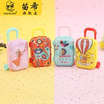 Mini girl childrens house toy car luggage trolley case portable simulation small model gift customization Christmas