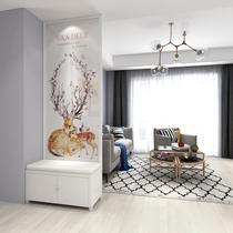 Nordic screen partition living room simple modern fashion bedroom porch fabric shielding home screen cabinet shoe cabinet