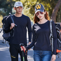 Quick-drying clothes mens long sleeves spring and autumn large size quick-drying T-shirt women outdoor sports T-shirt mountaineering clothes running fitness clothes couples
