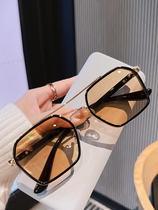 Japan Cosp Kosp Casual Double Beam Individual Goggles Male Plain Light Transparent Brown Sunglasses Female