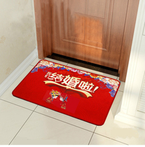 Newlywed wedding room decoration creative festive supplies entrance carpet red wedding mat carpet doormat