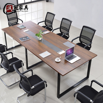Office conference table long table brief modern desk rectangular small training long bar table in negotiation table custom
