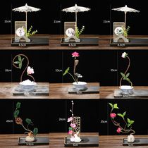 Hotel kitchen set Plate Restaurant decoration flowers and grass Sabab surrounding side plate decoration Chinese embellishment creative ornaments cold dishes