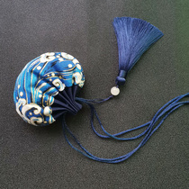 Ancient wind incense bag empty bag hanging neck carry Palace Han suit accessories tassel purse Dragon Boat Festival mosquito repellent Wormwood sachet bag