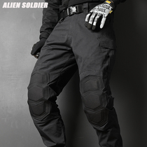 Motorcycle tactical overalls spring and summer riding with knee pads Wear-resistant and scratch-resistant outdoor foot mouth Special forces military fan pants men