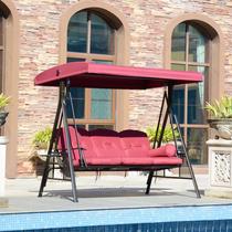 Yuehan outdoor swing Courtyard wrought iron garden rocking chair swing Outdoor leisure hanging chair rope American pastoral country
