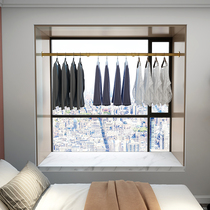Non-perforated floating window drying rack floor bedroom telescopic rod children folding balcony cool drying rack window outdoor