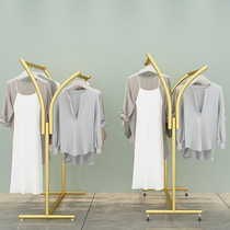 Clothes rack Floor-to-ceiling balcony Double row simple bedroom hanger Folding cool and dry artifact Single rod movable pulley